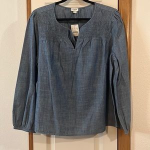 J Crew denim blouse size L